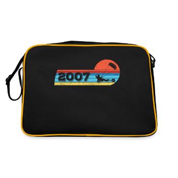 Kite-Strand-Segler born 2007 Birthday - Retro Bag - black/gold - Back