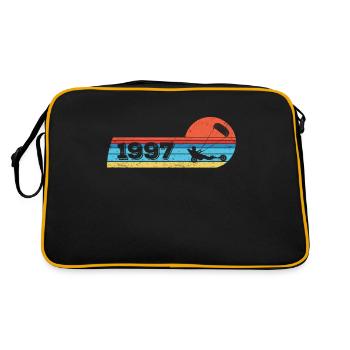 Kite-Strand-Segler born 1997 Birthday - Retro Bag - black/gold - Back