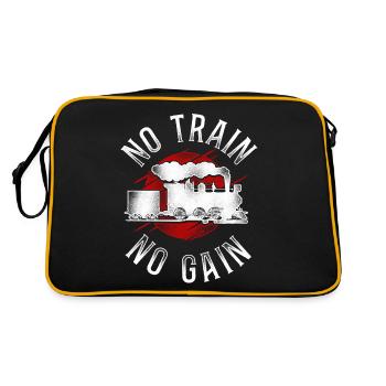 Steam Train Driver Trainspotting - Retro Bag - black/gold - Back