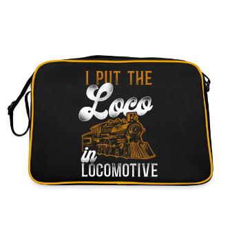 Steam Train Driver Trainspotting - Retro Bag - black/gold - Back