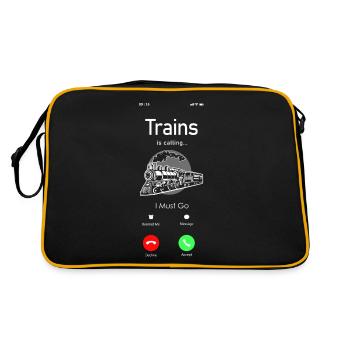 Steam Train Driver Trainspotting - Retro Bag - black/gold - Back