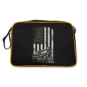 Steam Train Driver Trainspotting - Retro Bag - black/gold - Back