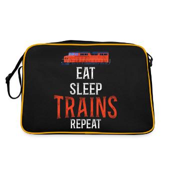 Freight Diesel Train Driver - Retro Bag - black/gold - Back