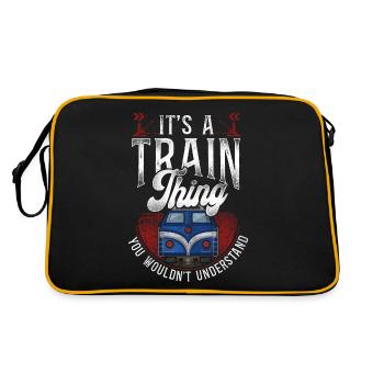 Freight Diesel Train Driver - Retro Bag - black/gold - Back