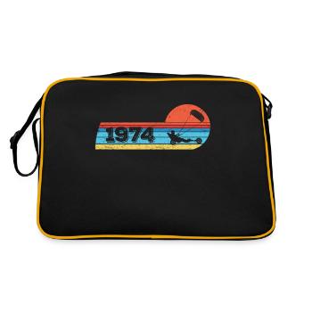 Kite-Strand-Segler born 1974 Birthday - Retro Bag - black/gold - Back