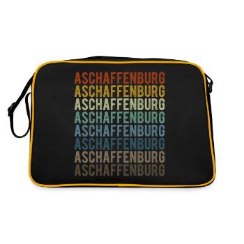 Aschaffenburg City Retro Vintage - Sac Retro - noir/or - Dos