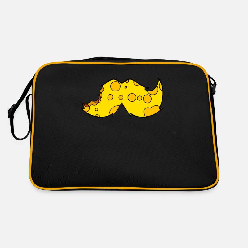 Käse Schnurrbart Bart Retro Tasche