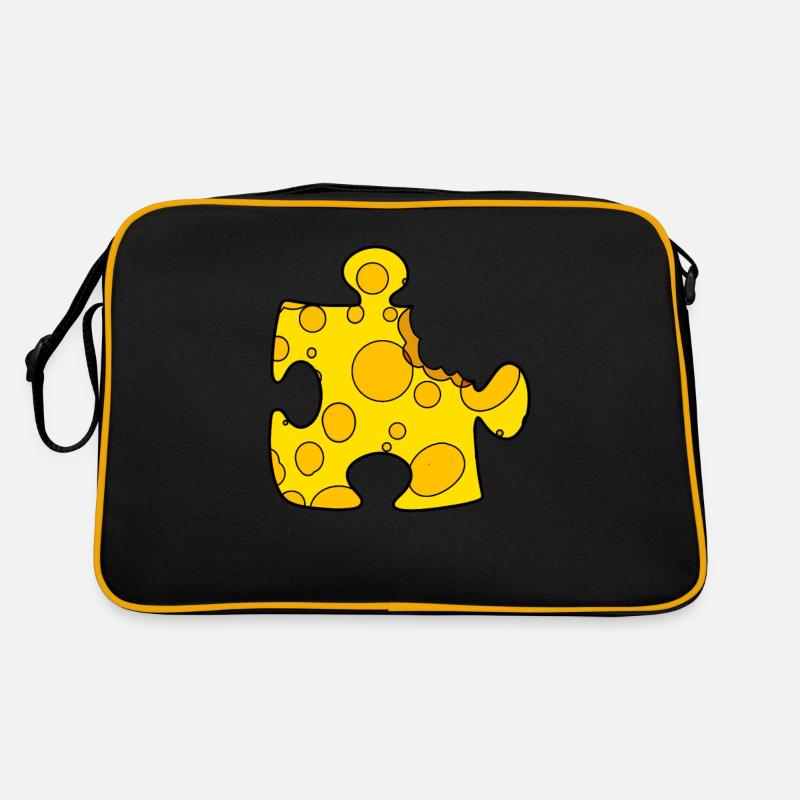 Käse Puzzle Retro Tasche