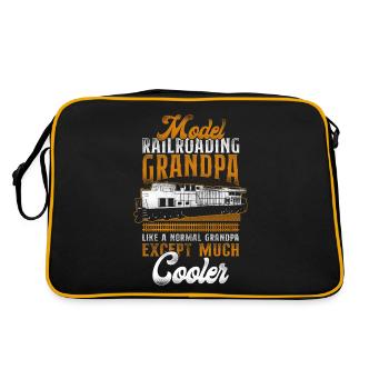 Freight Diesel Train Driver - Retro Bag - black/gold - Back
