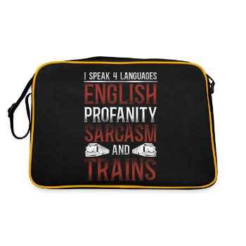 Freight Diesel Train Driver - Retro Bag - black/gold - Back