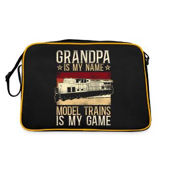 Freight Diesel Train Driver - Retro Bag - black/gold - Back