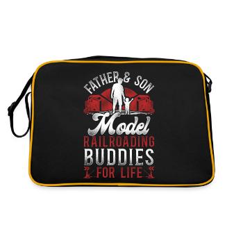 Freight Diesel Train Driver - Retro Bag - black/gold - Back