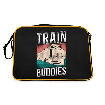 Freight Diesel Train Driver - Retro Bag - black/gold - Back