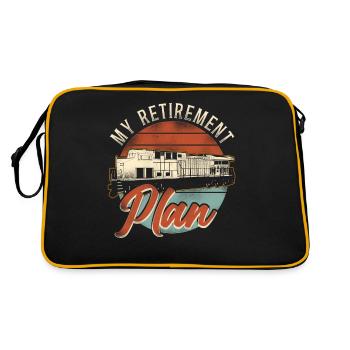 Freight Diesel Train Driver - Retro Bag - black/gold - Back