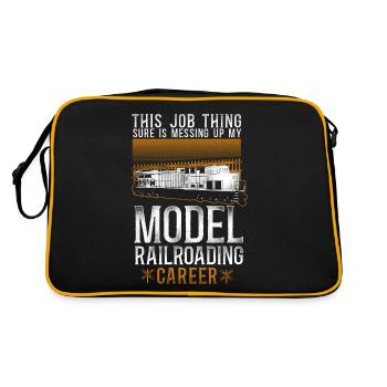 Freight Diesel Train Driver - Retro Bag - black/gold - Back