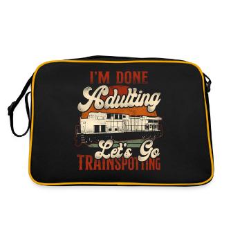 Freight Diesel Train Driver - Retro Bag - black/gold - Back