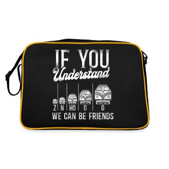 Freight Diesel Train Driver - Retro Bag - black/gold - Back