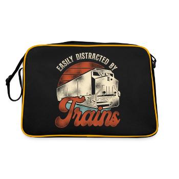 Freight Diesel Train Driver - Retro Bag - black/gold - Back