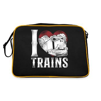 Freight Diesel Train Driver - Retro Bag - black/gold - Back