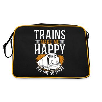Freight Diesel Train Driver - Retro Bag - black/gold - Back