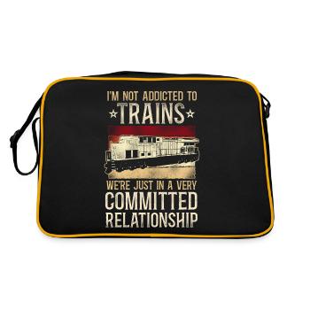 Freight Diesel Train Driver - Retro Bag - black/gold - Back