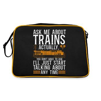 Freight Diesel Train Driver - Retro Bag - black/gold - Back