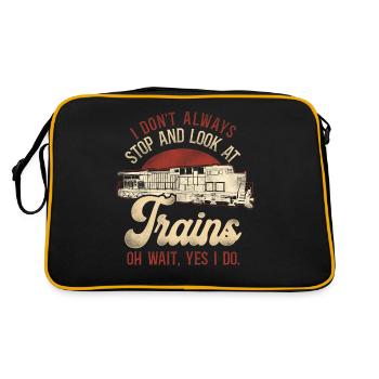 Freight Diesel Train Driver - Retro Bag - black/gold - Back