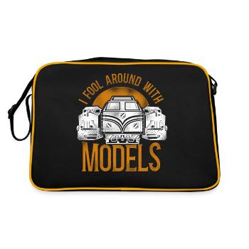 Freight Diesel Train Driver - Retro Bag - black/gold - Back