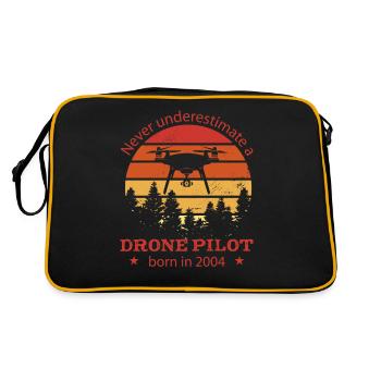 Pilote de drone né en 2004 Anniversaire Quadrocopter - Sac Retro - noir/or - Dos