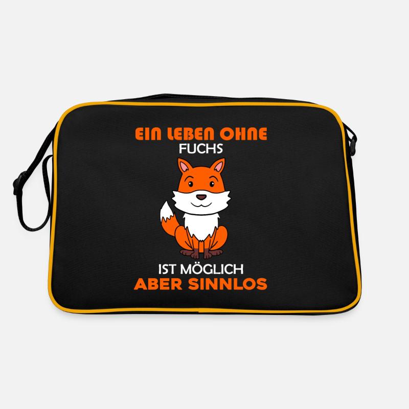 Wald Wildtier Fuchs Geschenk Retro Tasche