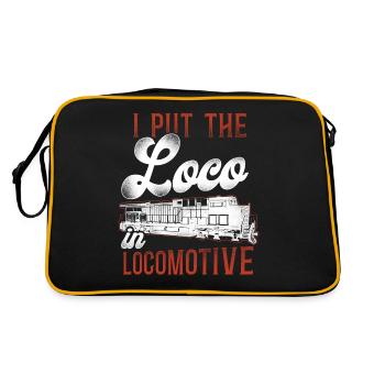Freight Diesel Train Driver - Retro Bag - black/gold - Back