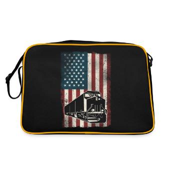 Freight Diesel Train Driver - Retro Bag - black/gold - Back