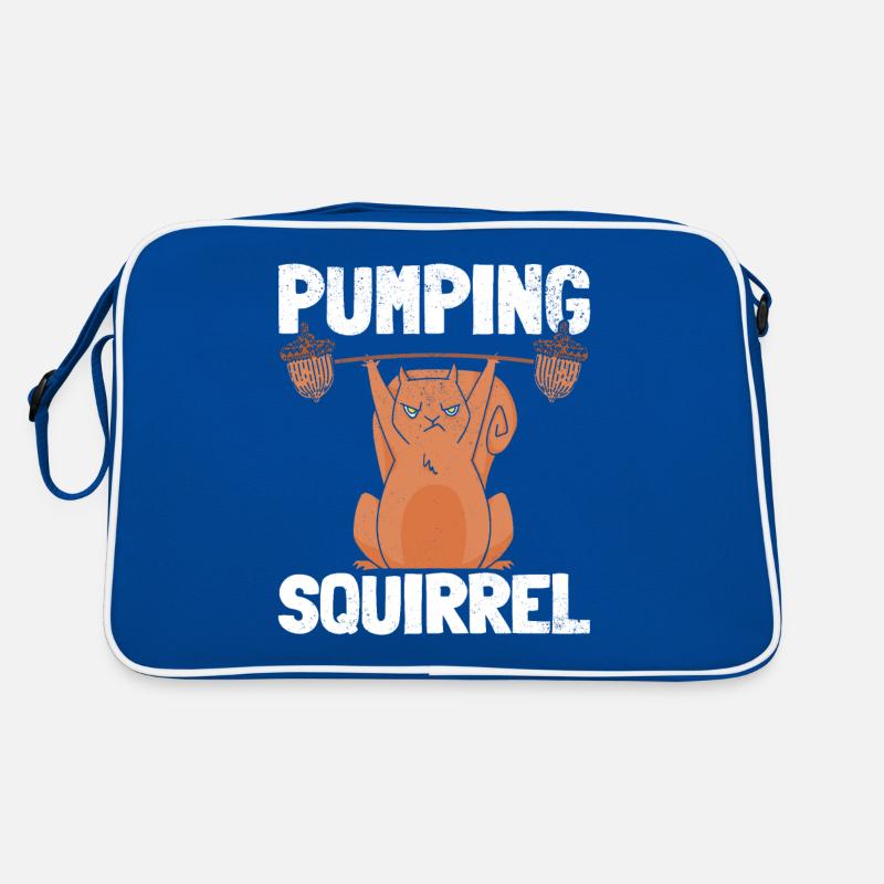Bodybuilding Eichhörnchen Lifting Eichhörnchen Retro Tasche
