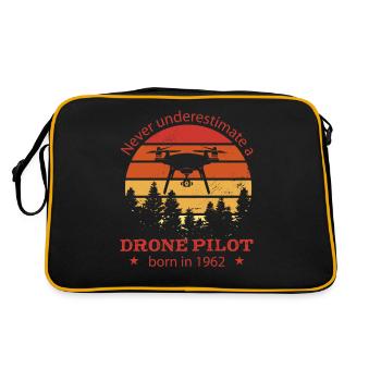Pilote de drone né en 1962 Anniversaire Quadcopter - Sac Retro - noir/or - Dos