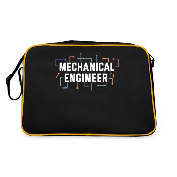 Mechanics Engineer Mechanical Engineering - Retro Bag - black/gold - Back