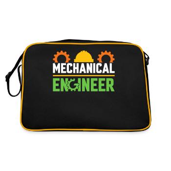 Mechanics Engineer Mechanical Engineering - Retro Bag - black/gold - Back