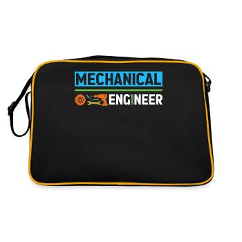 Mechanics Engineer Mechanical Engineering - Retro Bag - black/gold - Back
