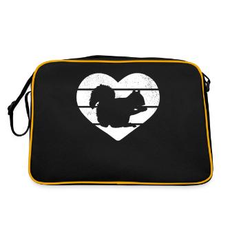 Squirrel Heart Squirrel Lover - Retro Bag - black/gold - Back