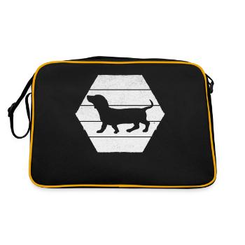 Teckel Amoureux des chiens Teckel Propriétaire de teckel Amoureux des chiens - Sac Retro - noir/or - Dos