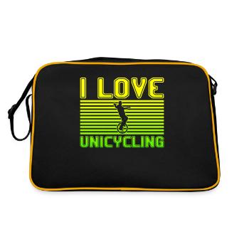 J’adore le monocyclisme - Sac Retro - noir/or - Dos