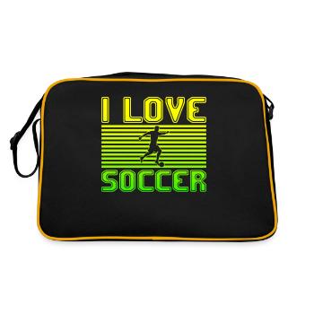 J’adore le football - Sac Retro - noir/or - Dos