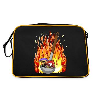 Champignons Cuisson Cuisine médiévale venimeuse - Sac Retro - noir/or - Dos