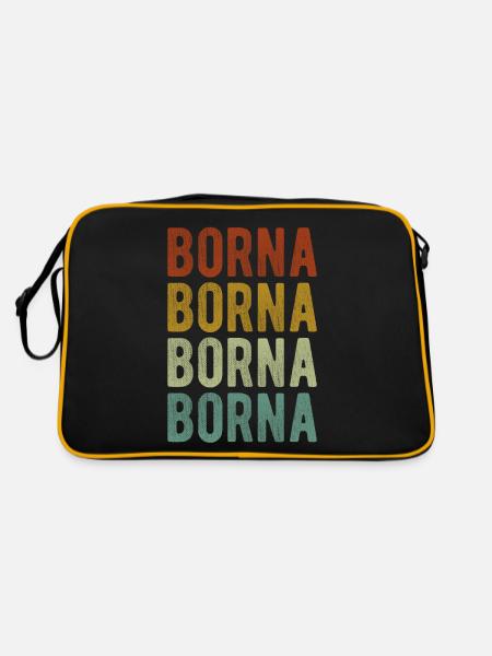 Borna City Retro Vintage - Retro Bag - black/gold - Back