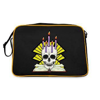 Ghost Ghost Hour Midnight Horror Halloween - Retro Bag - black/gold - Back