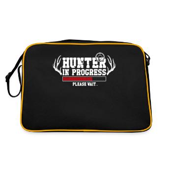 Buck Deer Hunting Hunter Antler - Retro Bag - black/gold - Back
