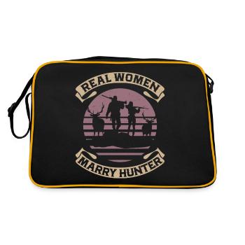 Buck Deer Hunting Hunter Marriage - Retro Bag - black/gold - Back