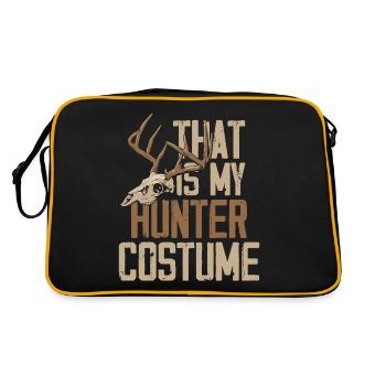 Buck Deer Hunting Hunter Halloween - Retro Bag - black/gold - Back