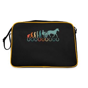 Harnais de chevaux de trot Chevaux de sport équestre - Sac Retro - noir/or - Dos