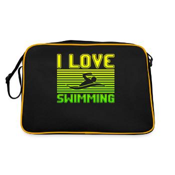 J’adore la natation - Sac Retro - noir/or - Dos
