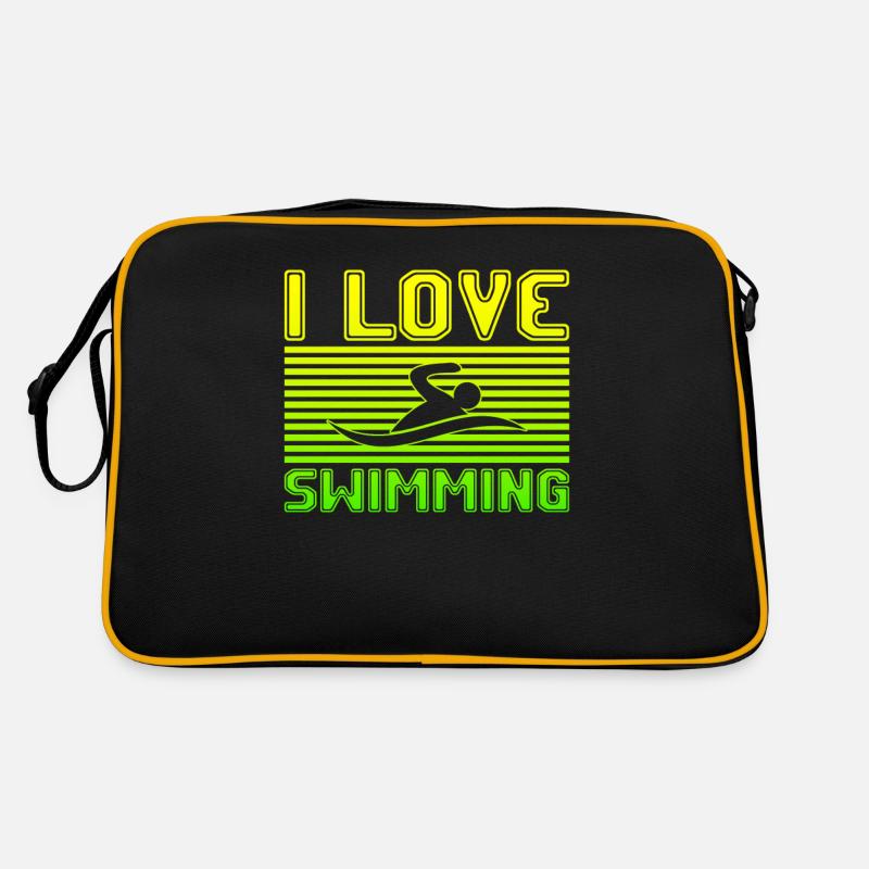 J’adore la natation Sac Retro